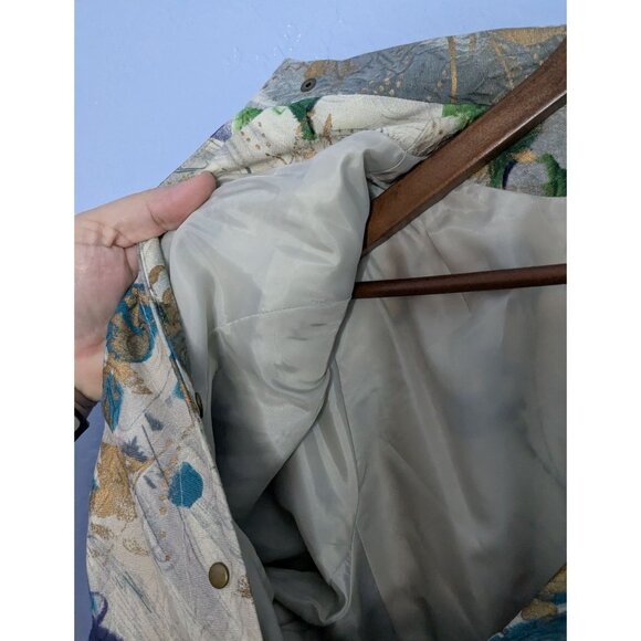 Coldwater Creek 18W Floral Print Blazer Jacket Floral Art to Wear - Picture 13 of 16